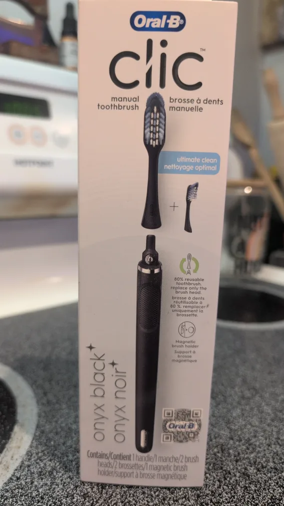 Oral-B Clic Onyx Black Manual Toothbrush - New thumbnail