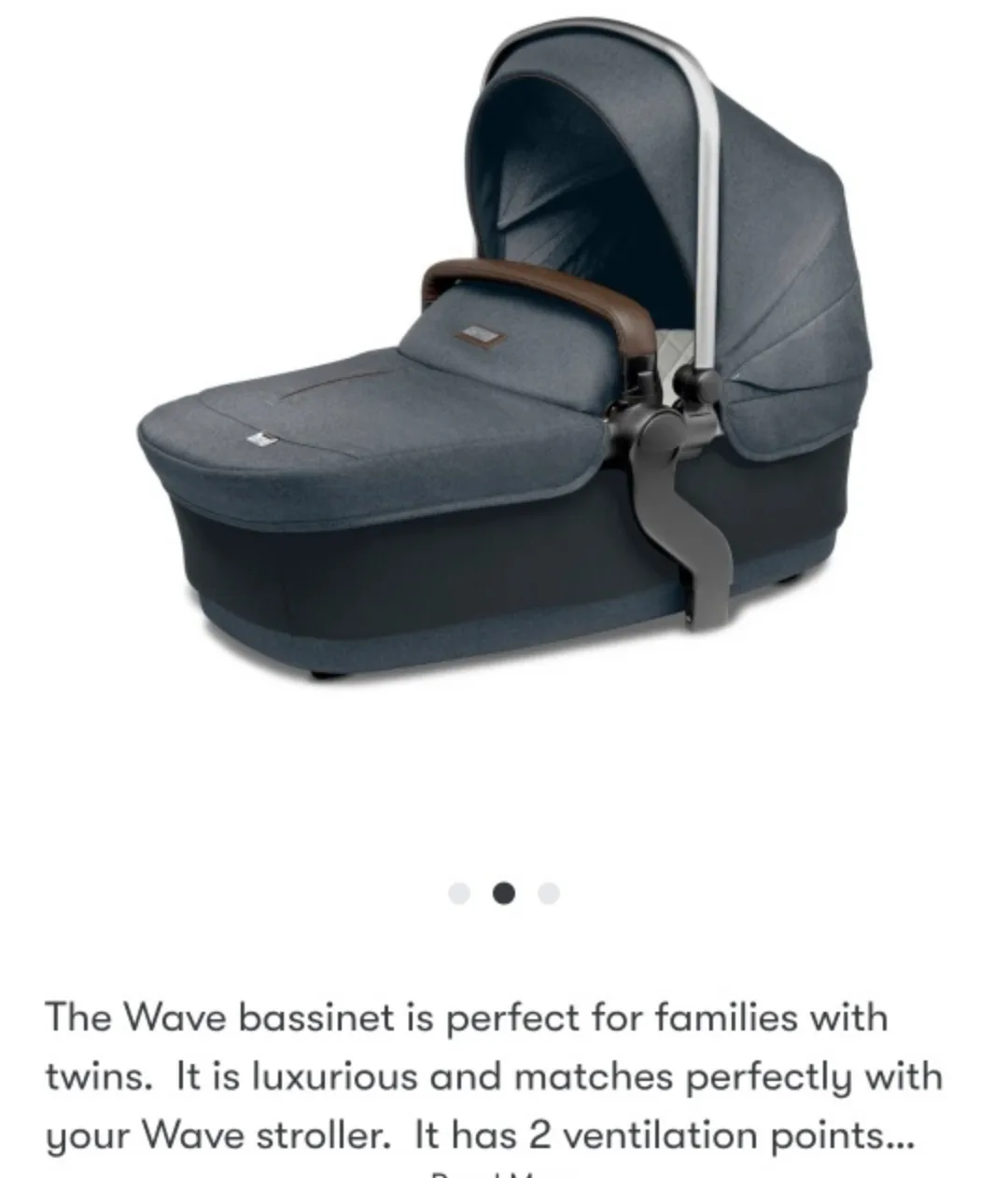 SILVER CROSS- Wave Carrycot- Pattern: Slate Grey image indicator(7)