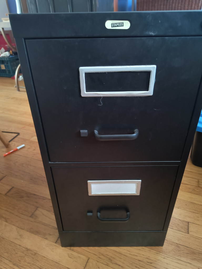 Staples Black Filing Cabinet