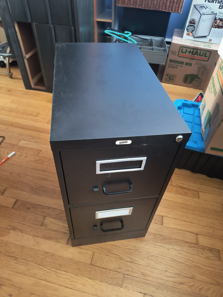 Staples Black Filing Cabinet - photo 2