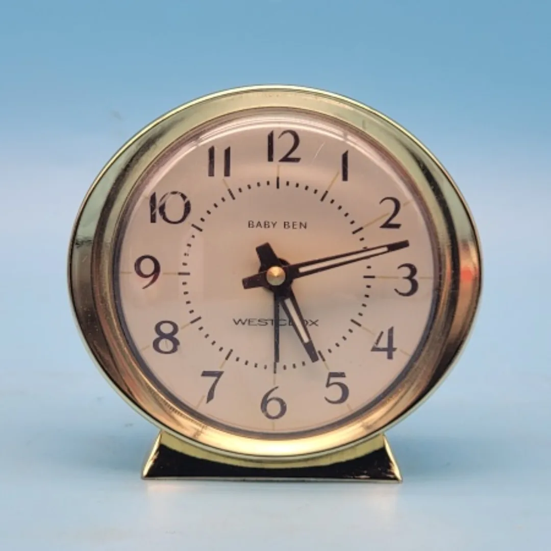 🥳VGC🤩 Westclox BABY BEN ALARM CLOCK 3.25" Wind-up image indicator(2)