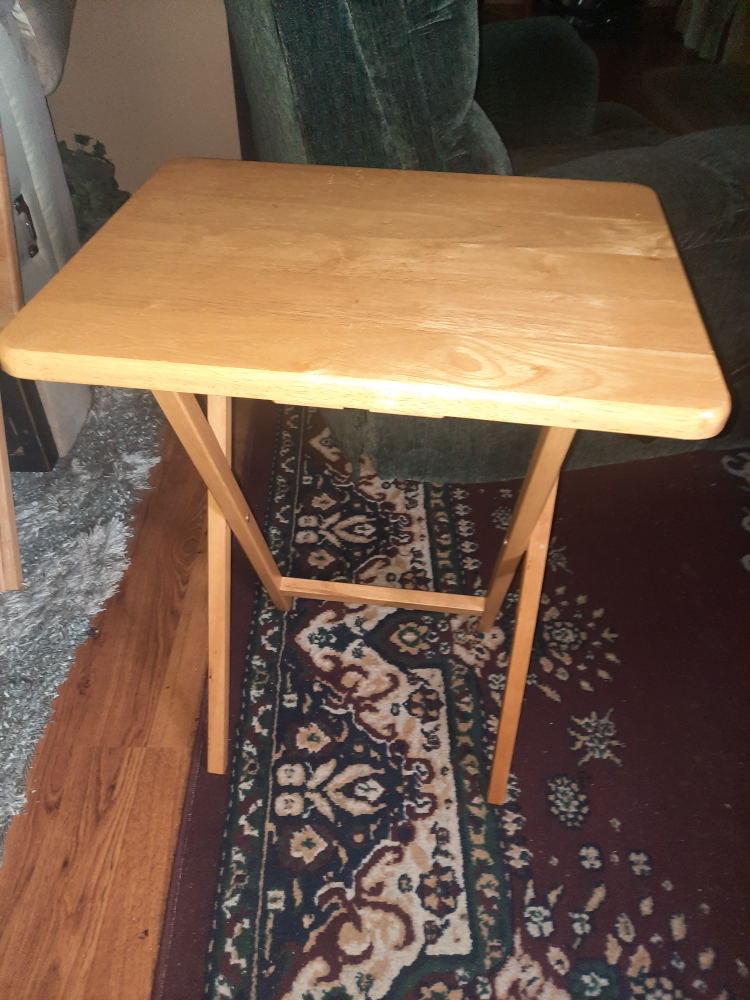 Wooden Folding TV Tray Table