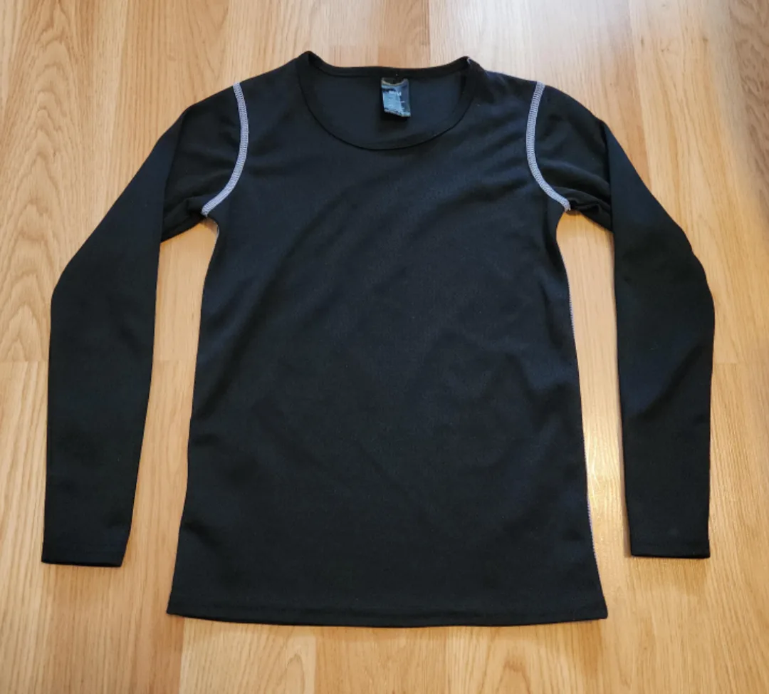 kids Thermal Black Long Sleeve Top (size M) thumbnail
