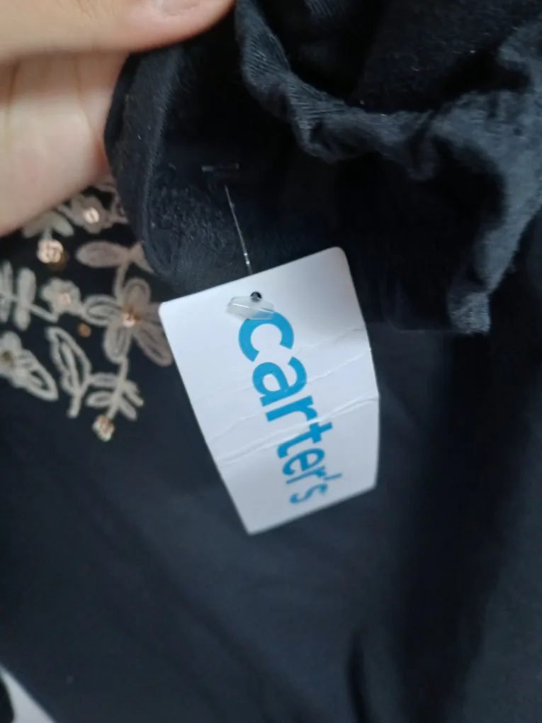 NEW! (TAG STILL ON) Carter's Black Longsleeve Top image indicator(4)