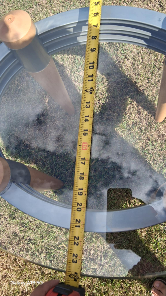 Glass Top Round Side Table - photo 5