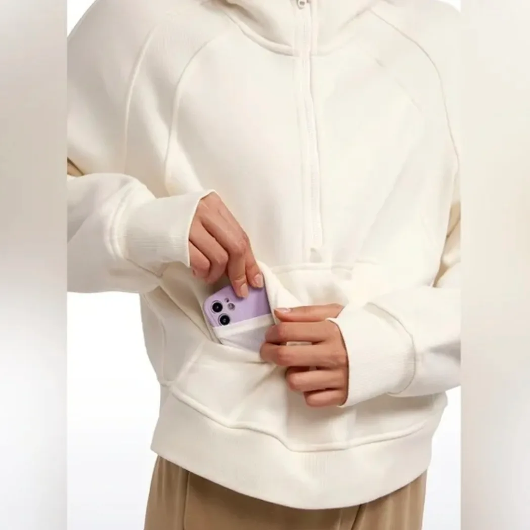 CRZ YOGA Cropped Half-Zip Hoodie thumbnail