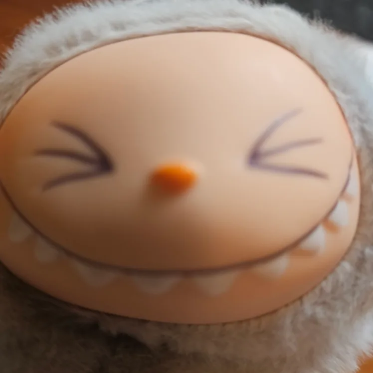 Labubu The Monsters Fluffy Plush Doll gray thumbnail