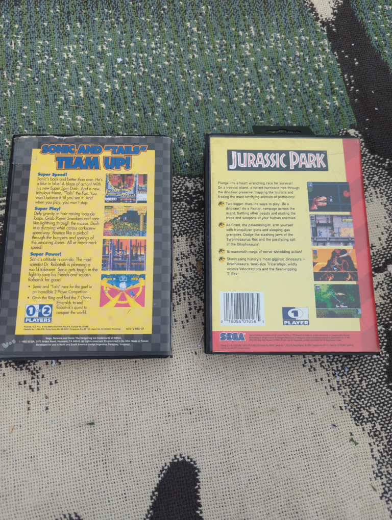 Sega Genesis Games: Sonic 2 & Jurassic Park - photo 3