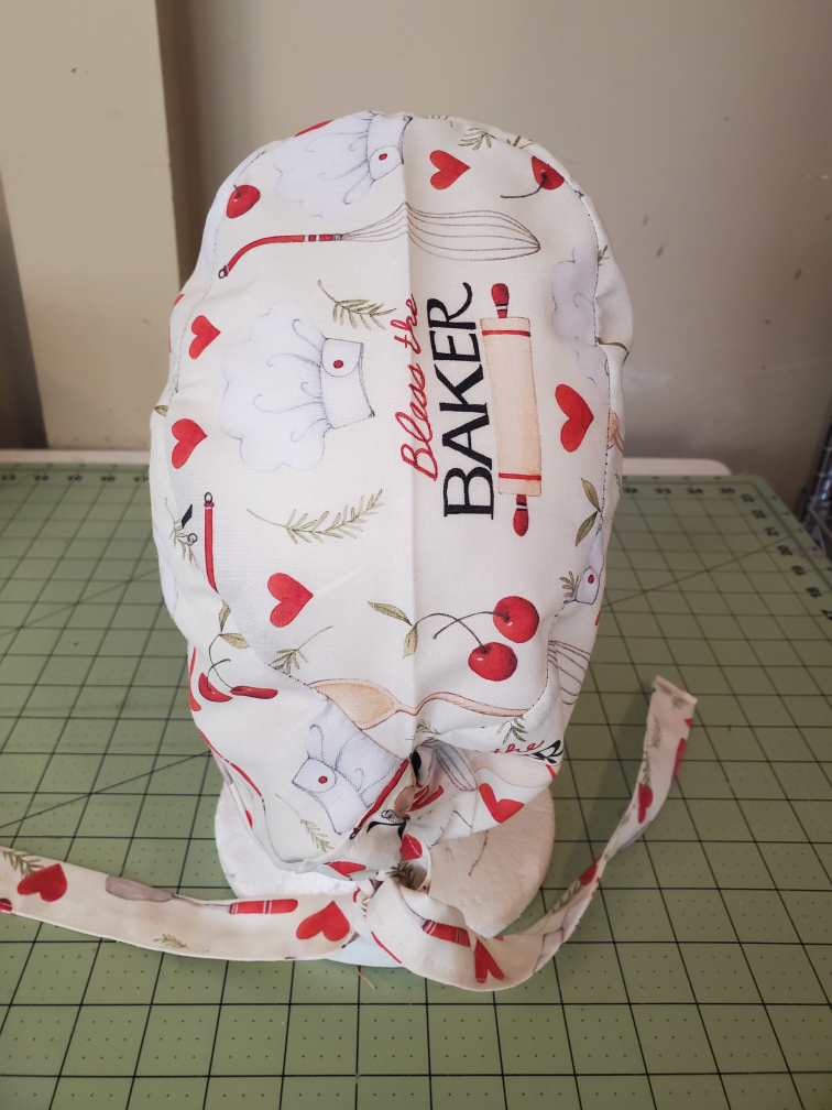 Hand Crafted "Bless the Baker" Scrub Cap New - photo 2