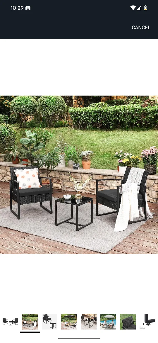 Wicker Patio Set - 3 Piece Outdoor Furniture image indicator(3)