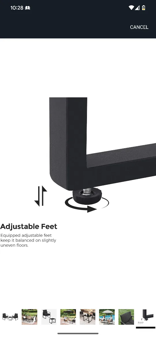 Wicker Patio Set - 3 Piece Outdoor Furniture image indicator(4)