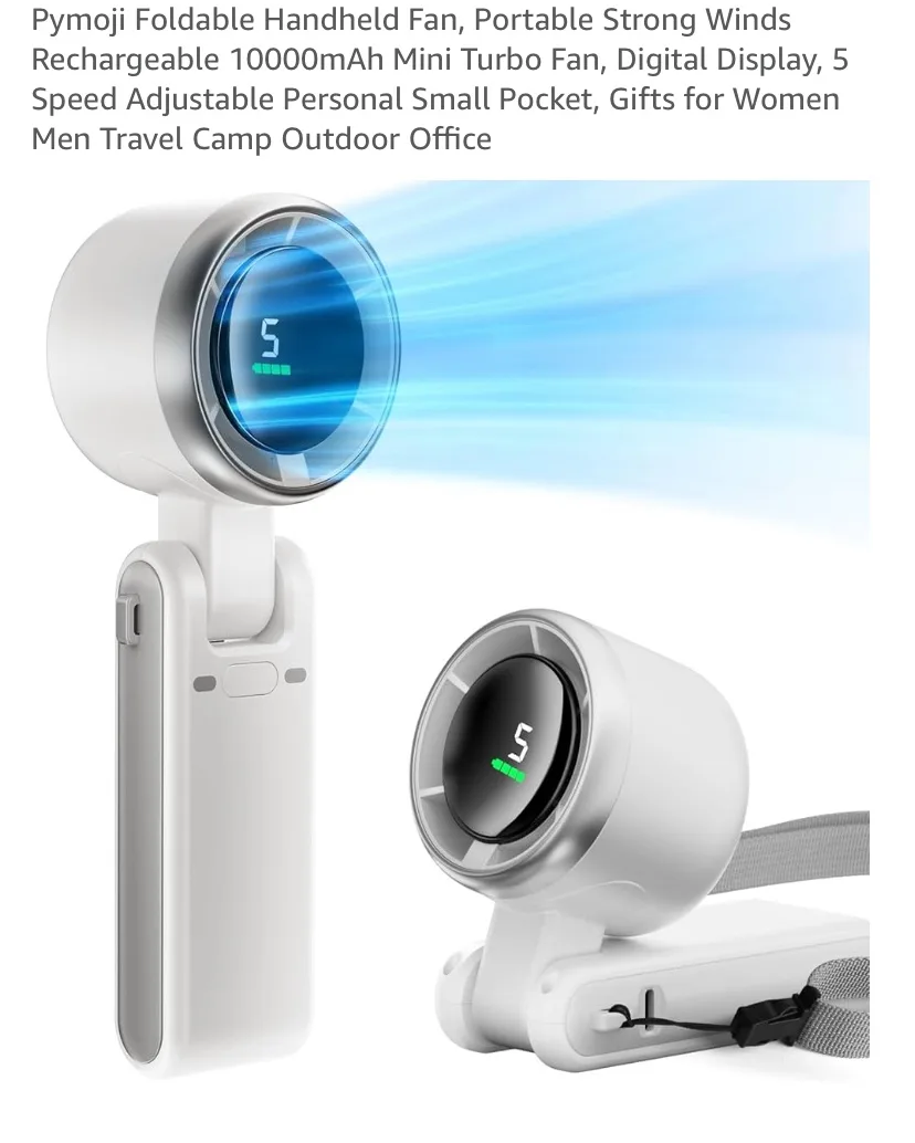 Pymoji Foldable Handheld Mini Turbo Fan thumbnail