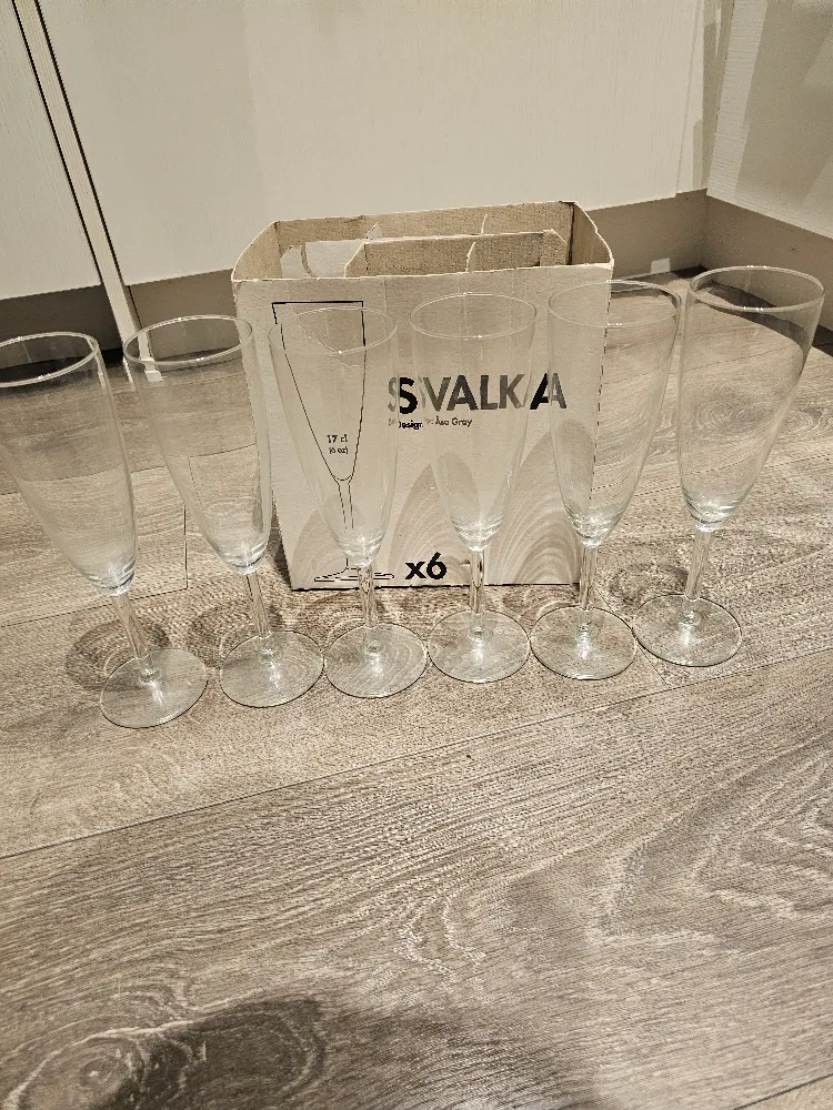 IKEA Svalka Champagne Glasses - Set of 6 thumbnail