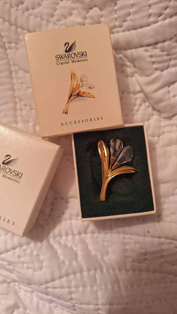 Swarovski Crystal Memories Flower Brooch
