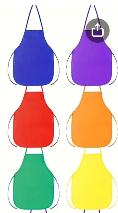 New Kids Art Aprons - Multi-Colour x5 (no yellow) thumbnail