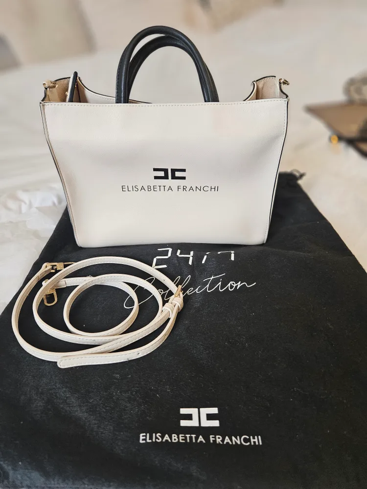 Elisabetta Franchi White & Black Handbag image indicator(6)