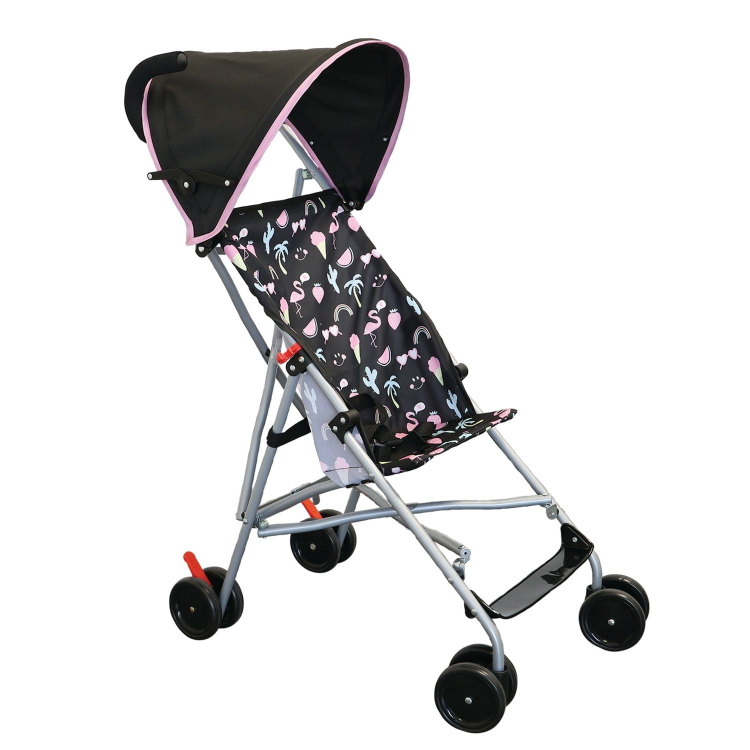 Umbrella Stroller - Black & Pink