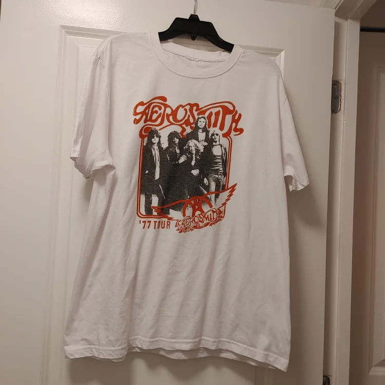 Aerosmith '77 Tour White T-Shirt - XL thumbnail