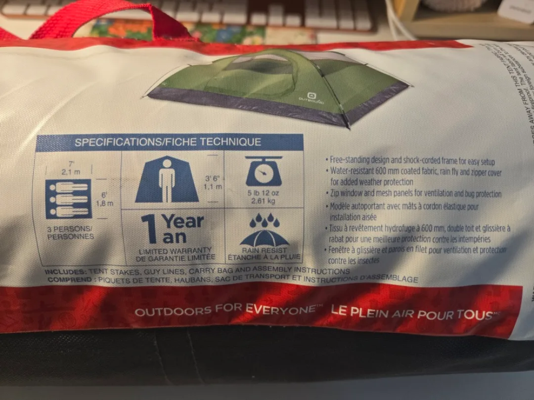 Outbound 3-Person Dome Tent - Camping Gear image indicator(2)
