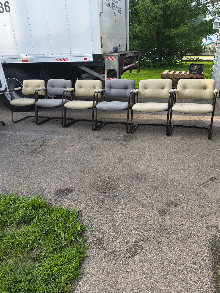 Set of 6 Vintage Office Chairs - photo 2