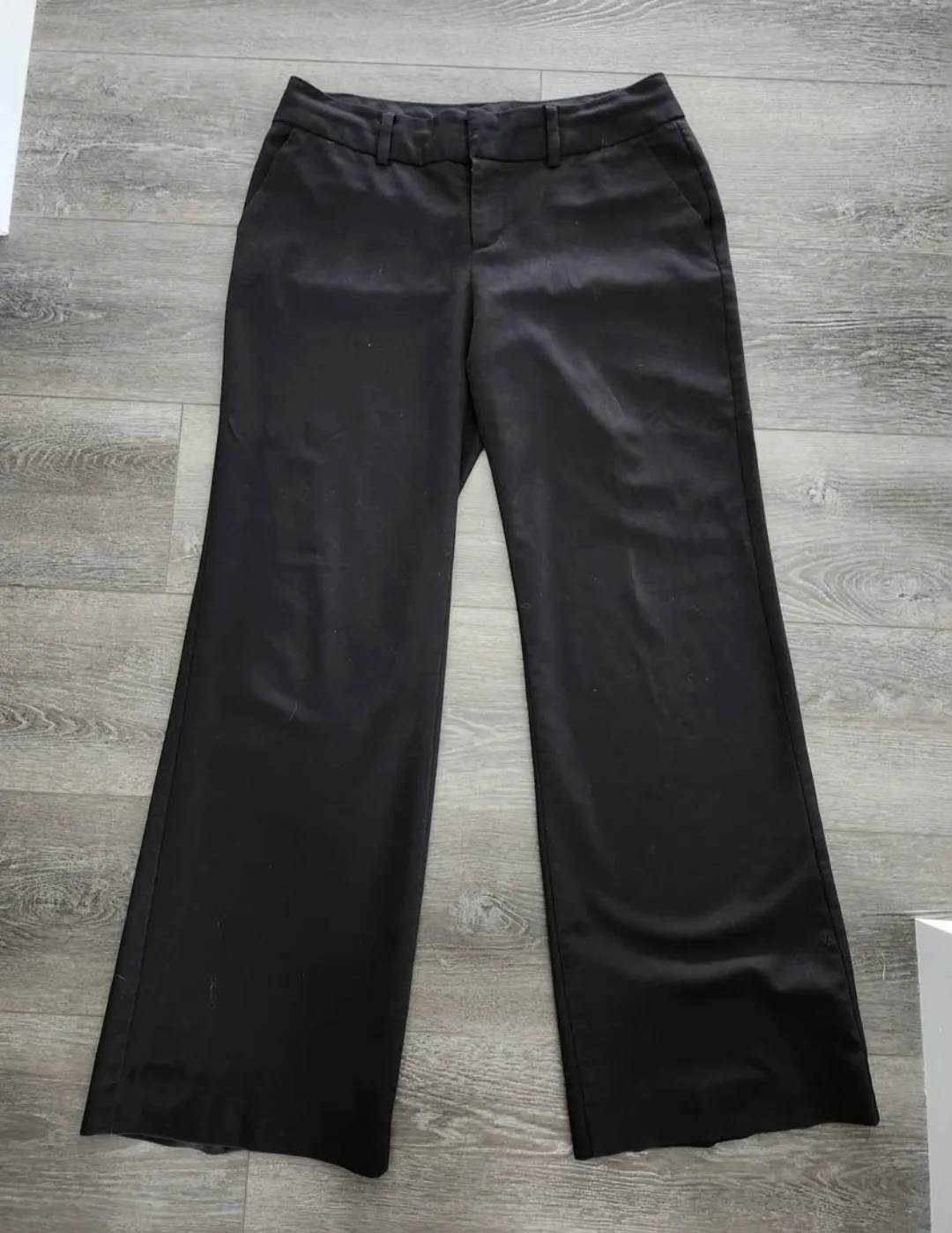 Alfred Sung Pure Black Pants Size 4 thumbnail
