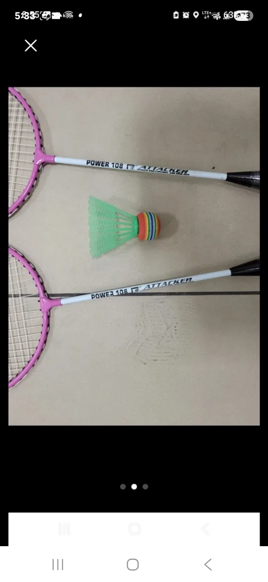 Badminton Rackets set Attacker Power108 NEW image indicator(3)