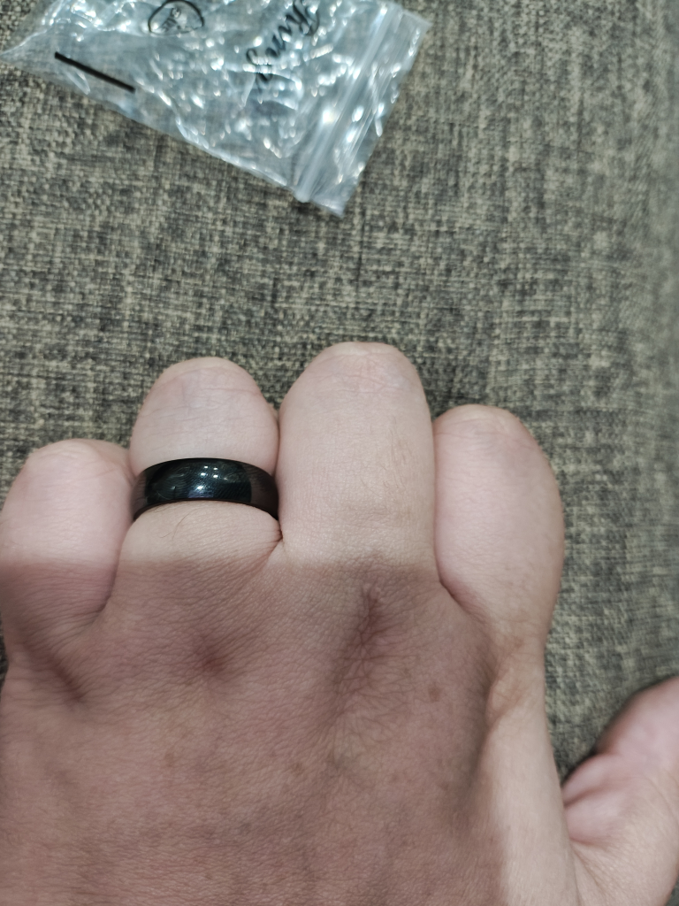 Black stainless steel ring