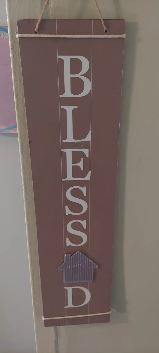 "Blessed" Hanging Wooden Sign thumbnail