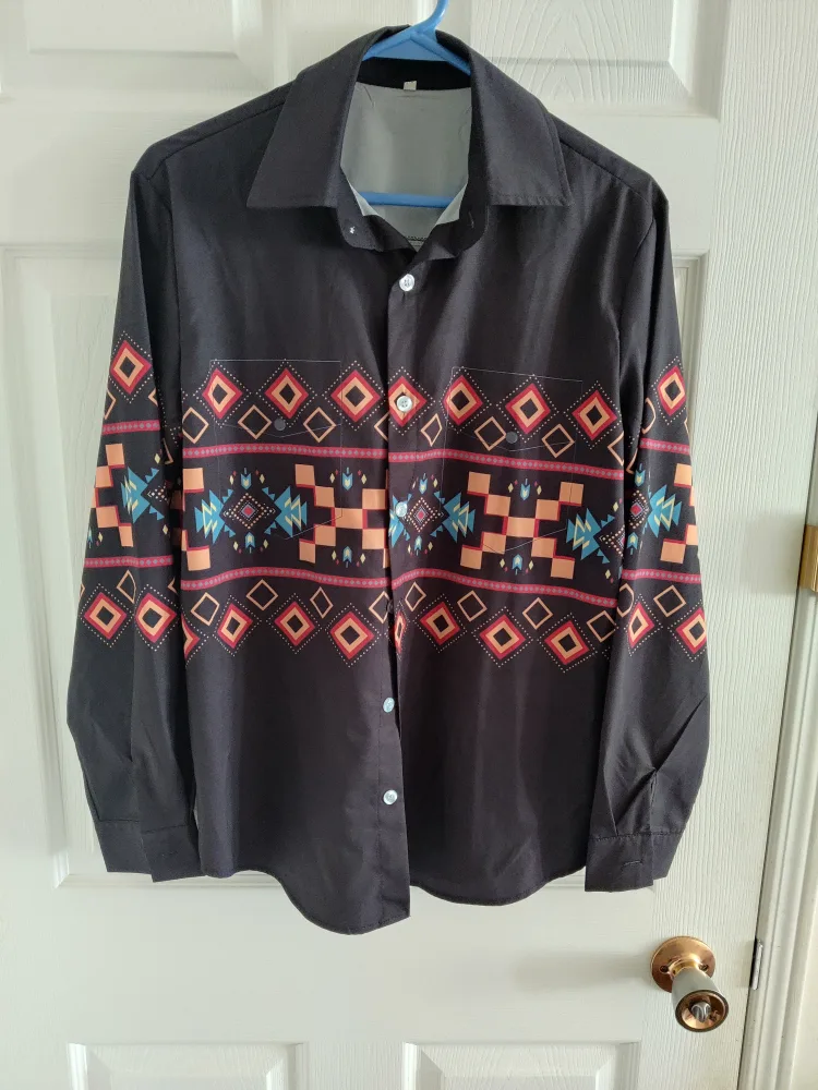 Patterned Button-Down Shirt size M thumbnail