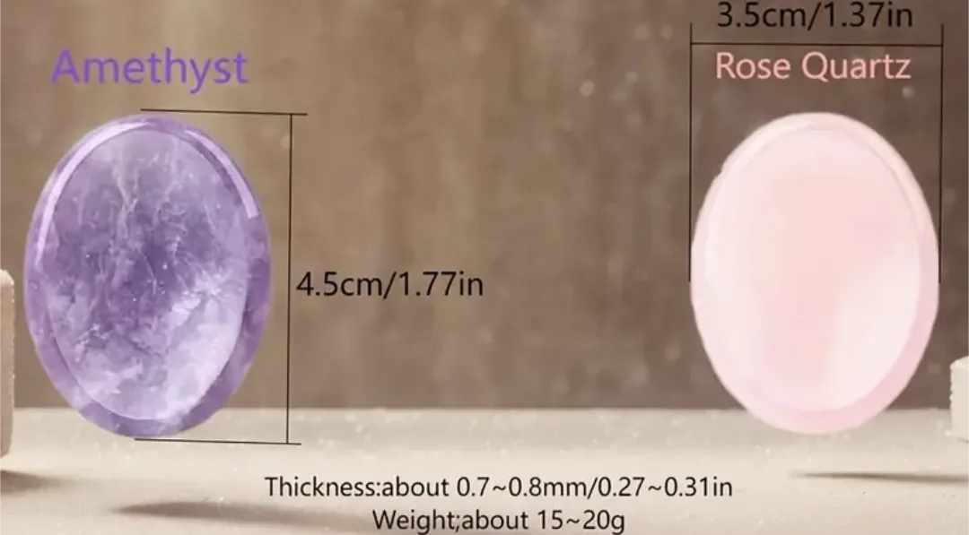 Amethyst & Rose Quartz Palm Stones image indicator(4)