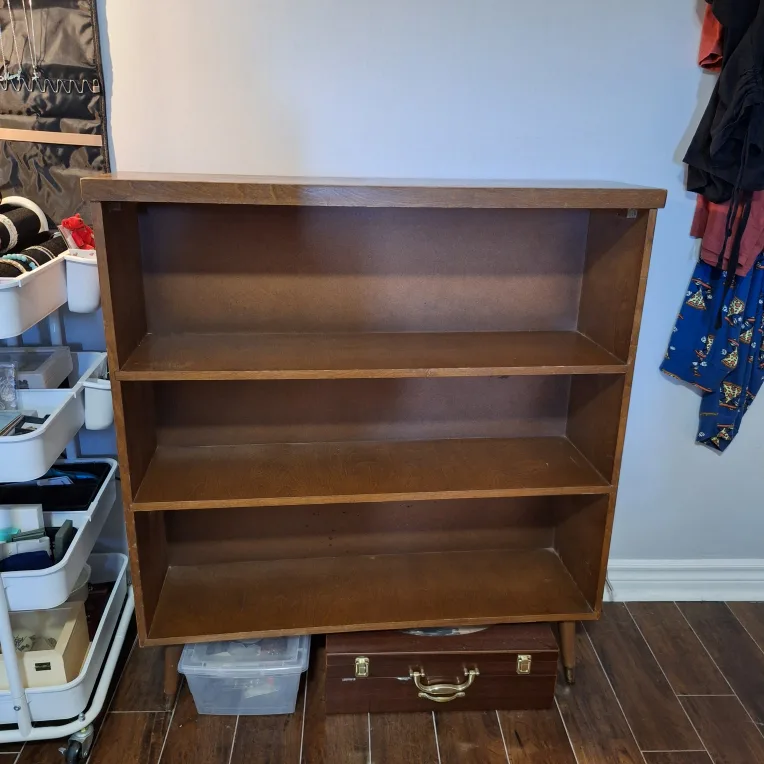 Brown Wooden Bookshelf - 41 inches Tall thumbnail