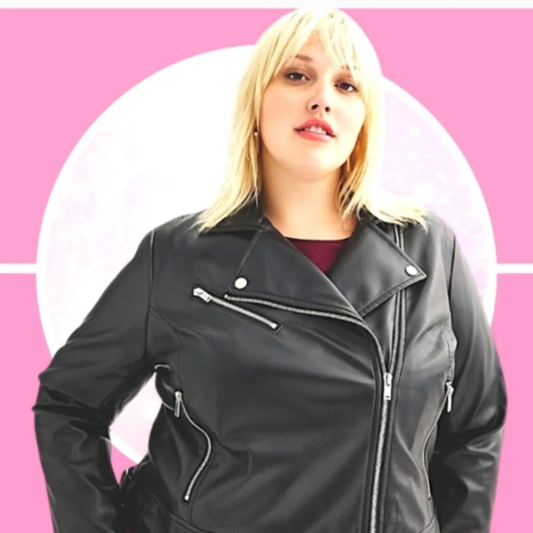 NWT 3XL Faux Moto Jacket w 2 Zippered Side Pockets image indicator(2)