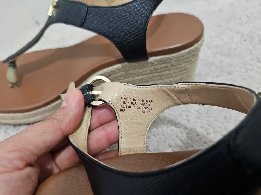 Michael Kors Black Wedge Sandals - Size 6 image indicator(3)
