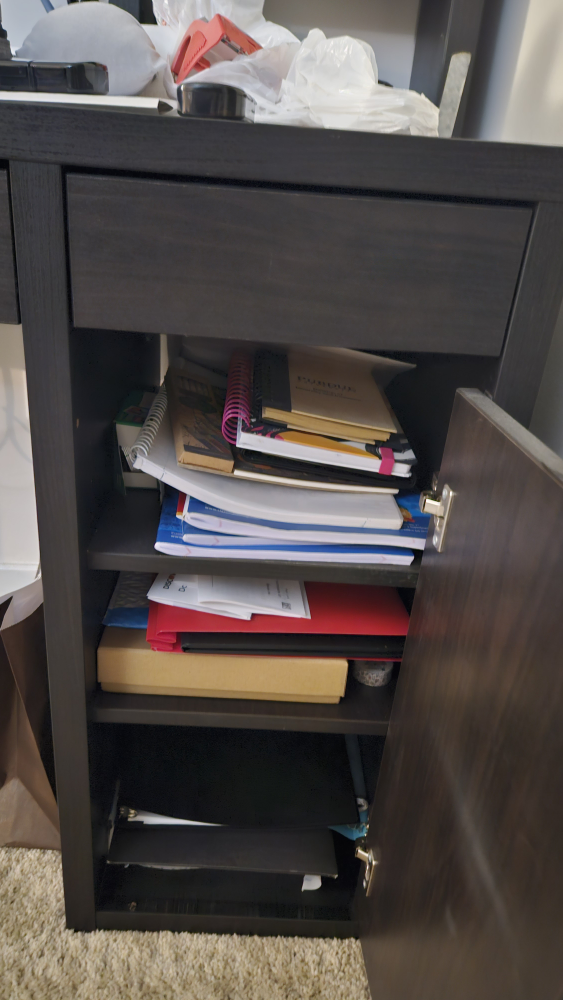 IKEA work/study desk and cushioned chair - photo 3