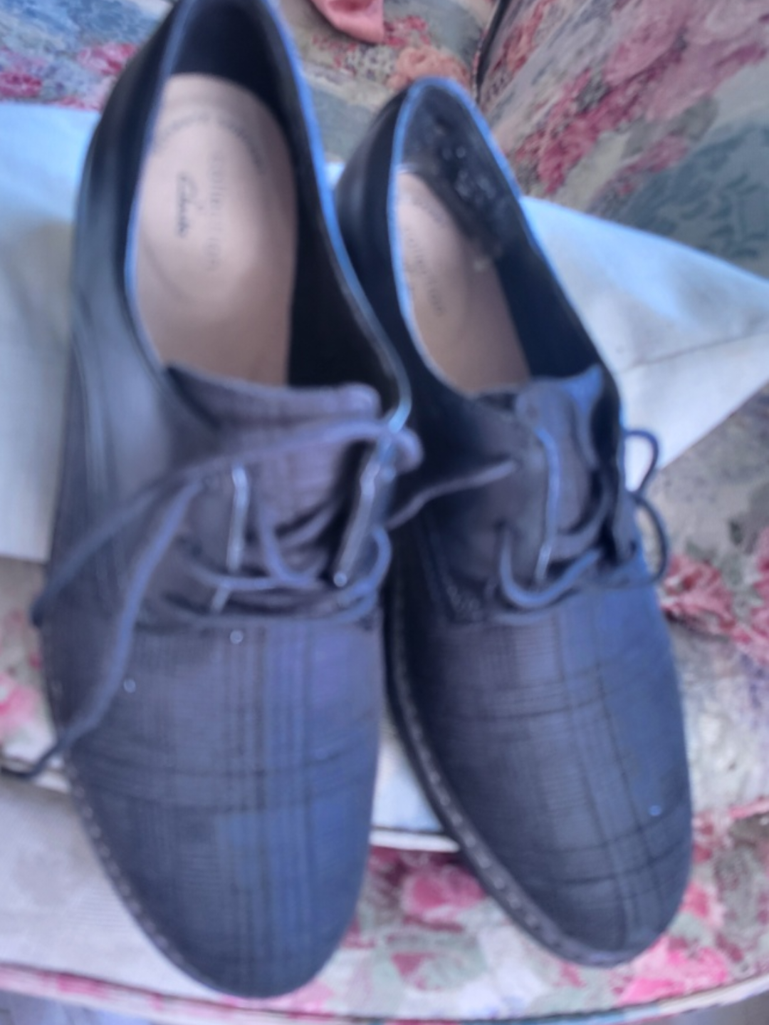 New Clarks Black Leather Shoes Size 8.5