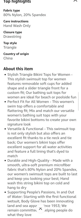 Body Glove Womens DITA Solid Triangle Slider Bikini Top Swimsuit image indicator(5)