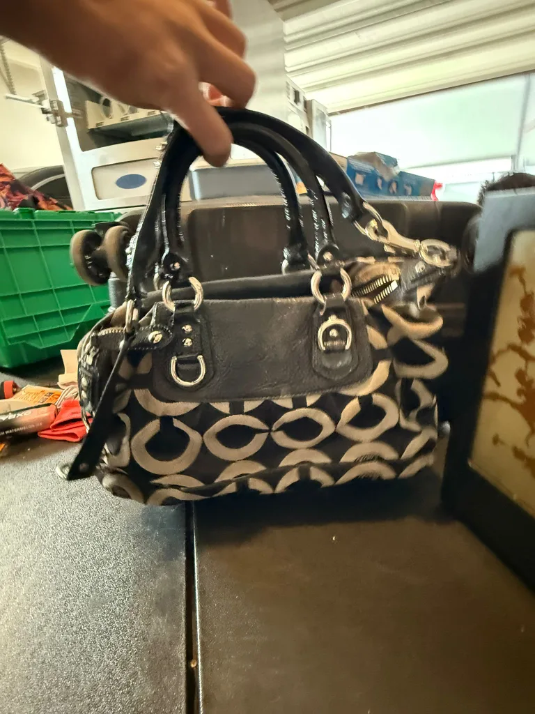 Coach Black/Beige Tote Bag thumbnail