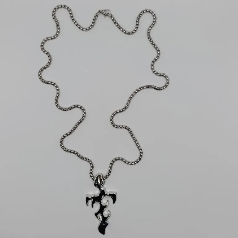 Tribal Style Silver Necklace thumbnail