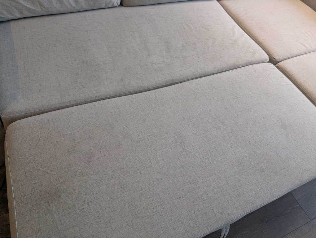 grayish Sofa with Pullout Bed and Storage - photo 4