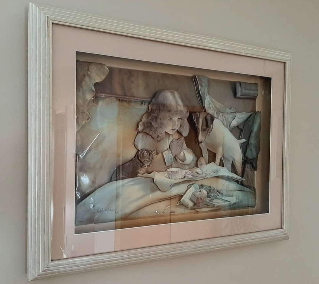 3D Metal Art Framed "Suspense" by Charles Burton  28" x 21" - photo 2