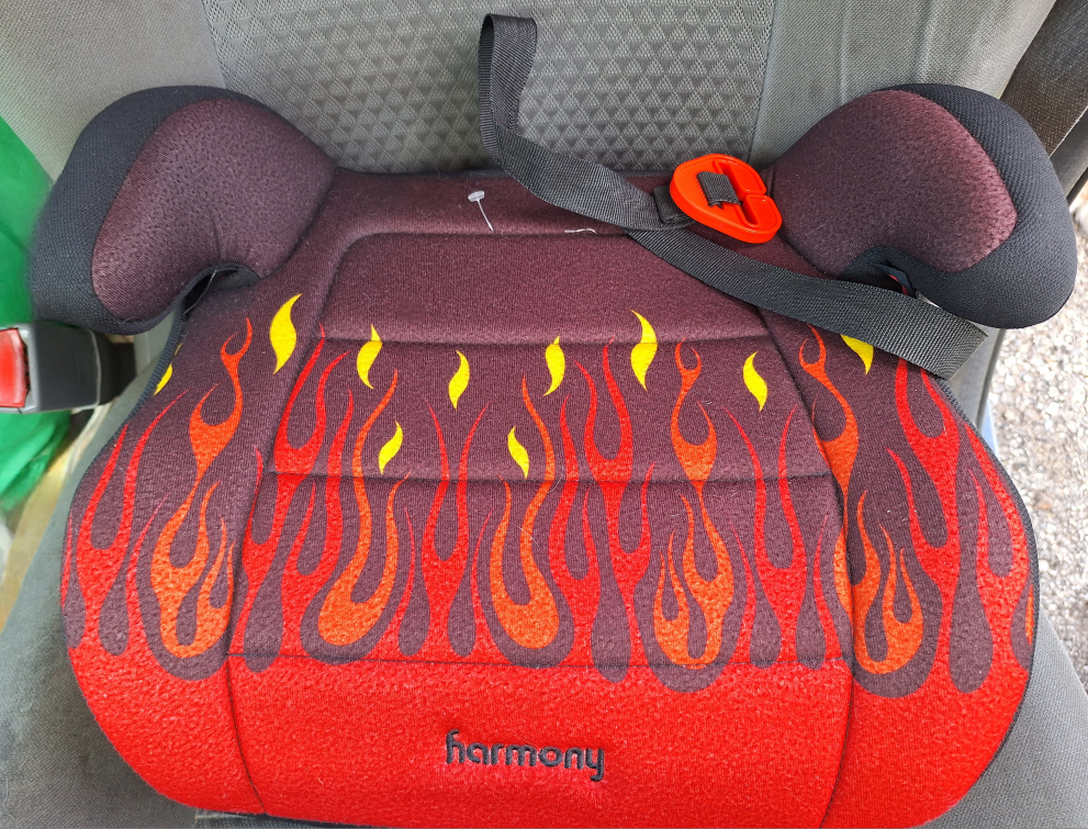 Harmony Booster Car Seat - Flame Design (Kit Cat Club rescue)