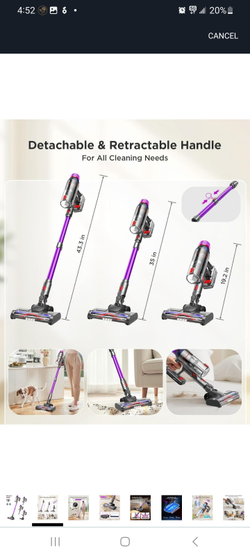 Cordless Stick Vacuum Cleaner: 550W🇨🇦✨️Brand New - photo 5