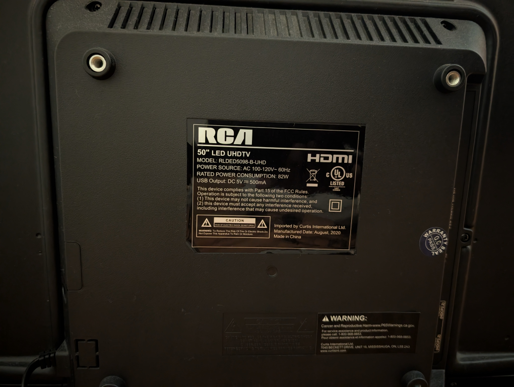RCA 50" LED UHDTV - photo 4