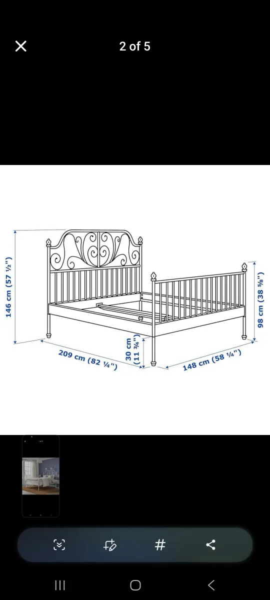 IKEA Leirvik Bed Frame (Double) thumbnail