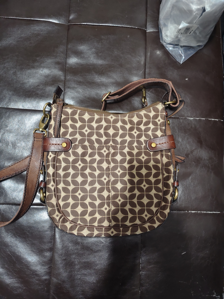 Fossil Brown Patterned Crossbody Bag - photo 2