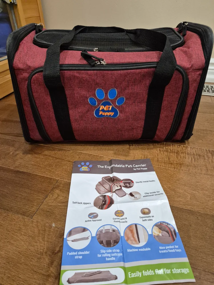 Pet Peppy Pet Carrier - Burgundy image indicator(9)