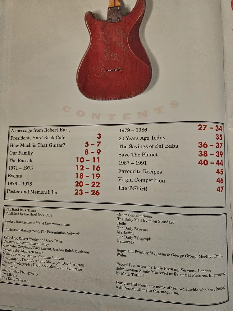 Hard Rock Cafe London 20th Anniversary Memorabilia 1991 Beatles image indicator(5)