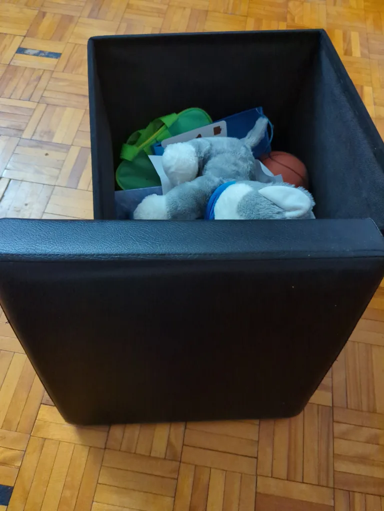 Black Storage Ottoman thumbnail