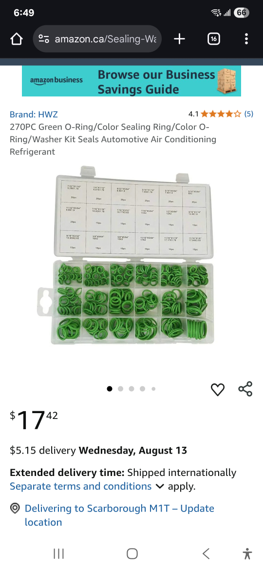 270pc green o-ring assortment - photo 2