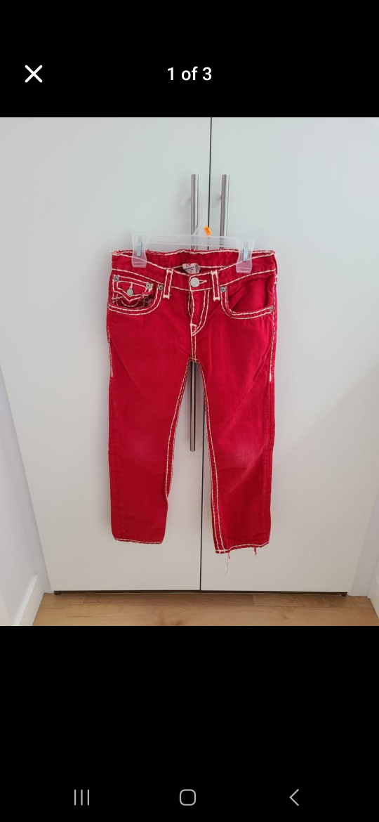 True Religion Red Jeans - Size 12